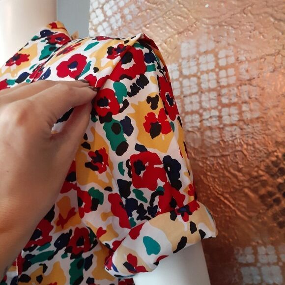Vintage Abstract Floral Blouse - Picture 10 of 13